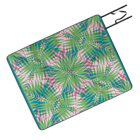 Wagner Campelo PALM GEO LIME Picnic Blanket