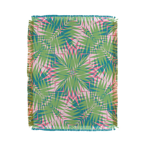 Wagner Campelo PALM GEO LIME Throw Blanket