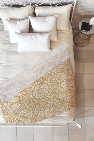 Wagner Campelo RITUAL BOHO PUTTY Fleece Throw Blanket