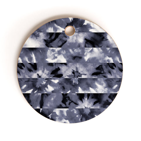 Wagner Campelo SHIBORI STRIPES BLACK Cutting Board Round