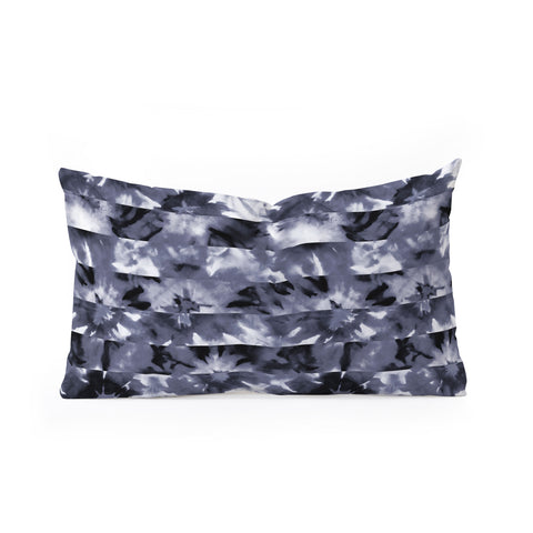 Wagner Campelo SHIBORI STRIPES BLACK Oblong Throw Pillow