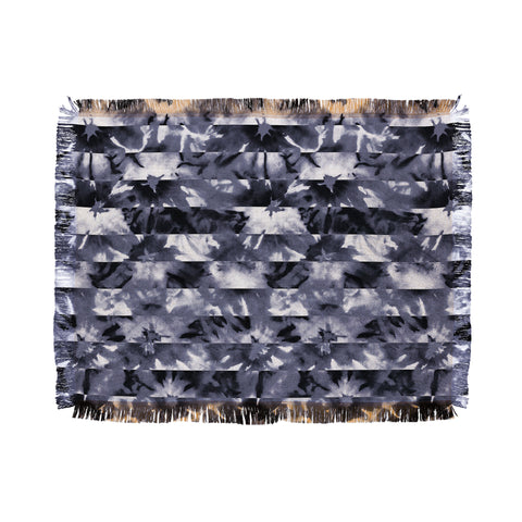 Wagner Campelo SHIBORI STRIPES BLACK Throw Blanket