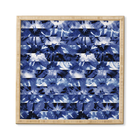 Wagner Campelo SHIBORI STRIPES INDIGO Framed Wall Art