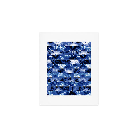 Wagner Campelo SHIBORI STRIPES INDIGO Art Print