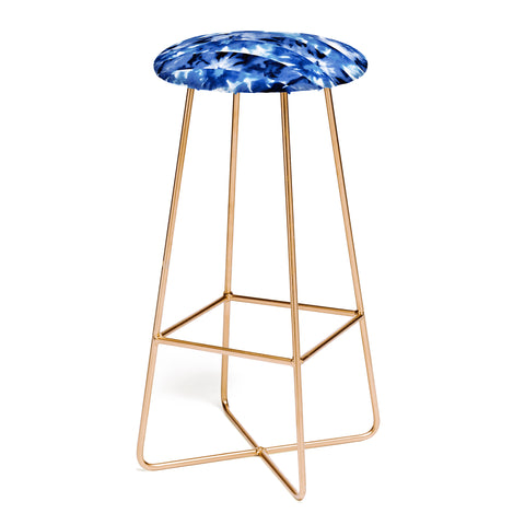 Wagner Campelo SHIBORI STRIPES INDIGO Bar Stool