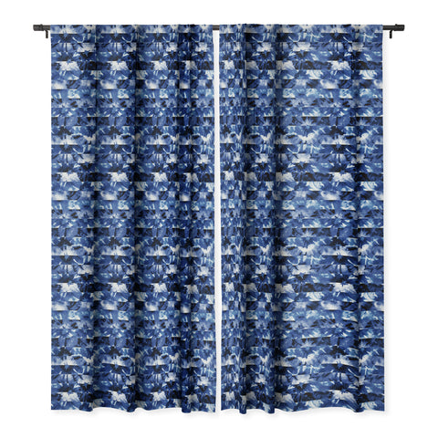 Wagner Campelo SHIBORI STRIPES INDIGO Blackout Window Curtain