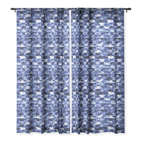 Wagner Campelo SHIBORI STRIPES INDIGO Sheer Window Curtain