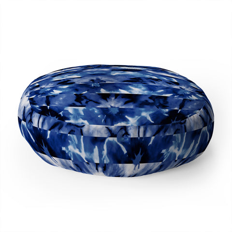 Wagner Campelo SHIBORI STRIPES INDIGO Floor Pillow Round