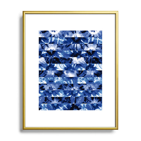 Wagner Campelo SHIBORI STRIPES INDIGO Metal Framed Art Print