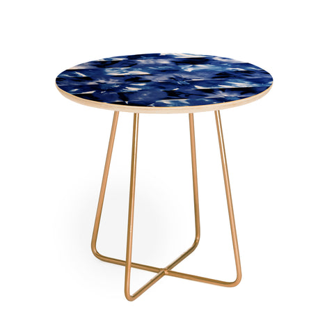 Wagner Campelo SHIBORI STRIPES INDIGO Round Side Table