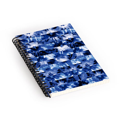 Wagner Campelo SHIBORI STRIPES INDIGO Spiral Notebook