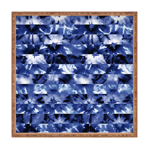 Wagner Campelo SHIBORI STRIPES INDIGO Square Tray