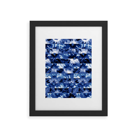 Wagner Campelo SHIBORI STRIPES INDIGO Framed Art Print