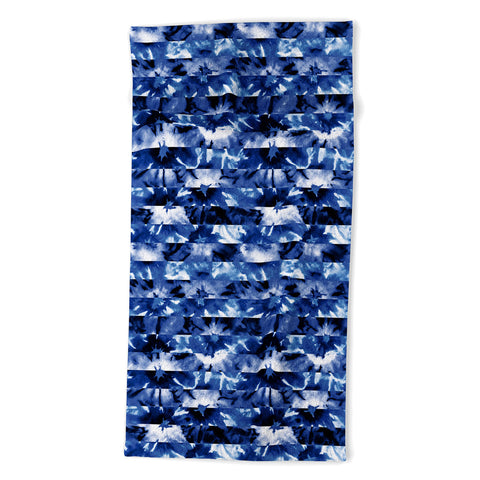 Wagner Campelo SHIBORI STRIPES INDIGO Beach Towel