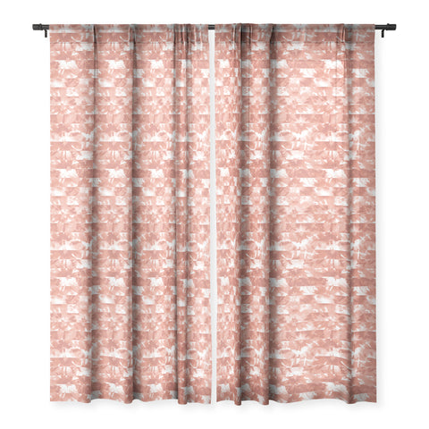 Wagner Campelo SHIBORI STRIPES ROSE Sheer Window Curtain