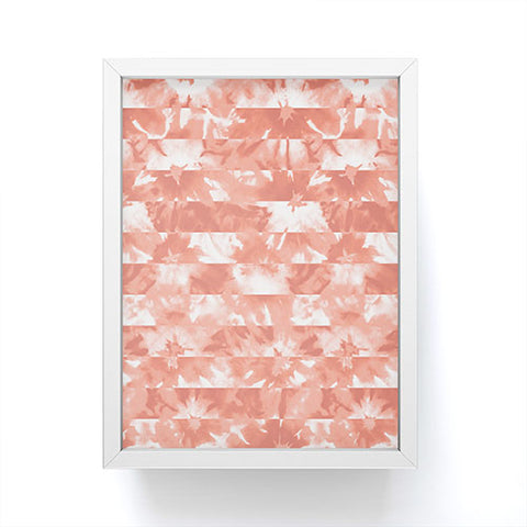 Wagner Campelo SHIBORI STRIPES ROSE Framed Mini Art Print