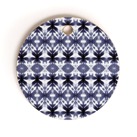 Wagner Campelo SHIBORI TRIBAL BLACK Cutting Board Round