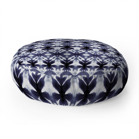 Wagner Campelo SHIBORI TRIBAL BLACK Floor Pillow Round