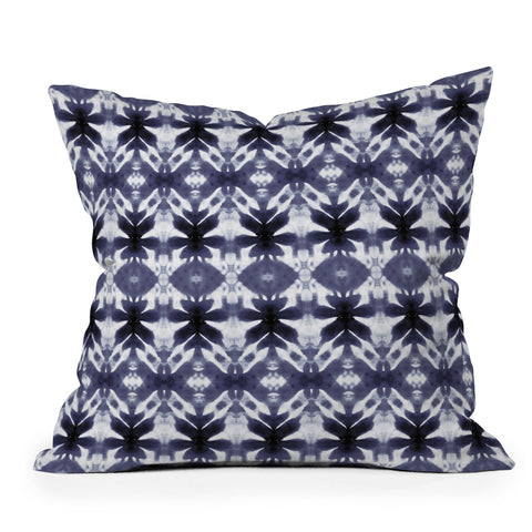 Wagner Campelo SHIBORI TRIBAL BLACK Throw Pillow