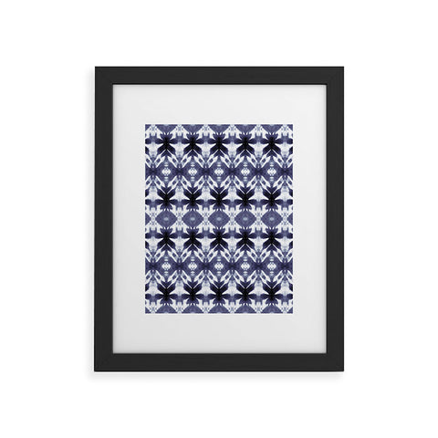 Wagner Campelo SHIBORI TRIBAL BLACK Framed Art Print