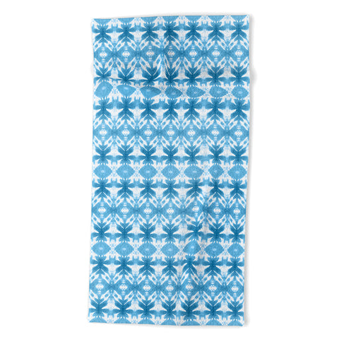 Wagner Campelo SHIBORI TRIBAL DENIM Beach Towel