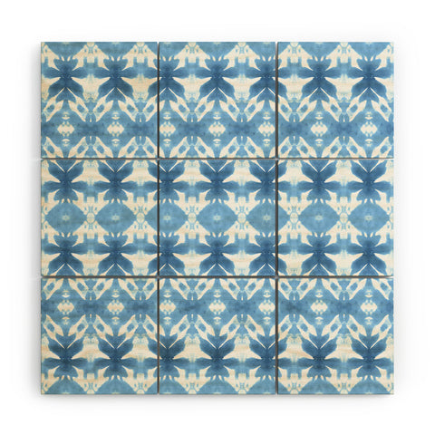 Wagner Campelo SHIBORI TRIBAL DENIM Wood Wall Mural
