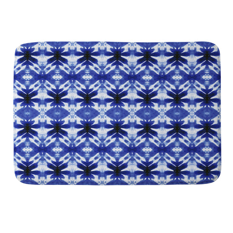 Wagner Campelo SHIBORI TRIBAL INDIGO Memory Foam Bath Mat