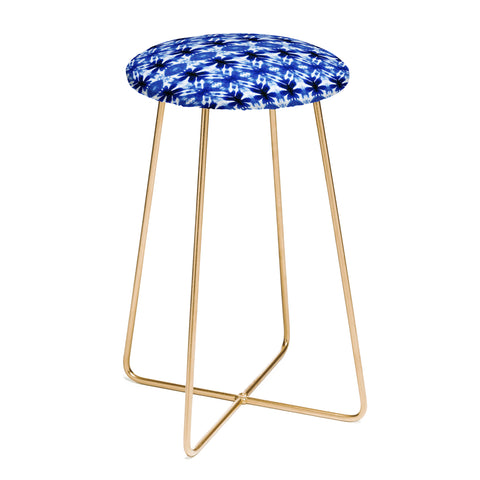 Wagner Campelo SHIBORI TRIBAL INDIGO Counter Stool