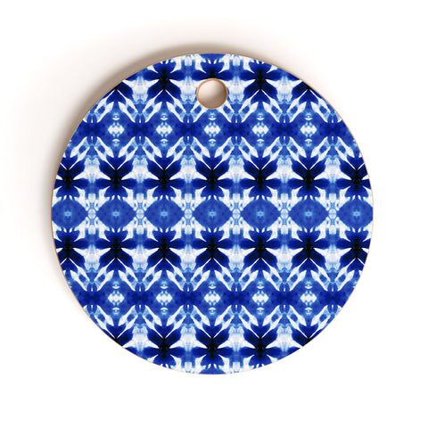 Wagner Campelo SHIBORI TRIBAL INDIGO Cutting Board Round