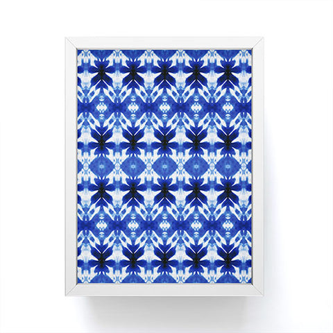 Wagner Campelo SHIBORI TRIBAL INDIGO Framed Mini Art Print