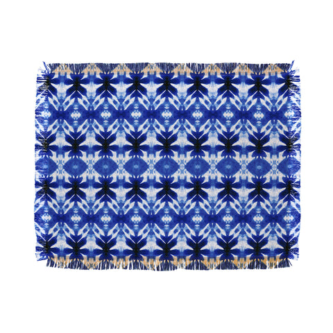 Wagner Campelo SHIBORI TRIBAL INDIGO Throw Blanket