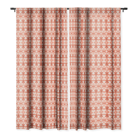 Wagner Campelo SHIBORI TRIBAL ROSE Blackout Window Curtain