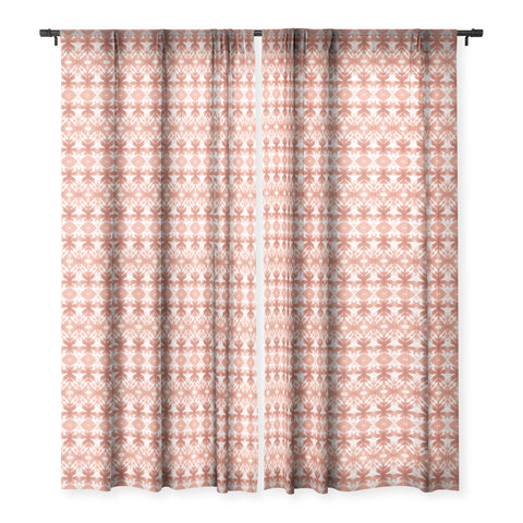 Wagner Campelo SHIBORI TRIBAL ROSE Sheer Window Curtain