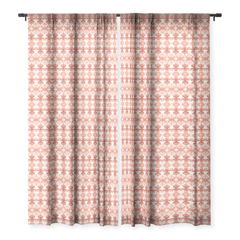 Wagner Campelo SHIBORI TRIBAL ROSE Sheer Window Curtain