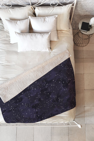 Wagner Campelo SIDEREAL CURRANT Fleece Throw Blanket