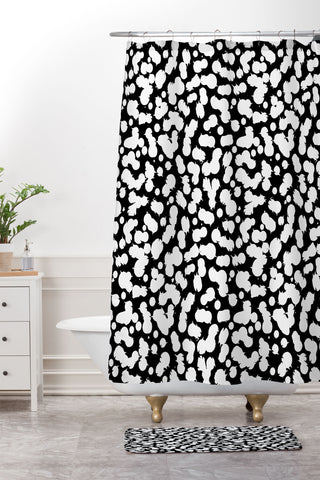 Wagner Campelo Splash Dots 2 Shower Curtain And Mat