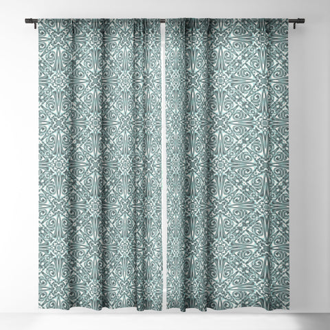 Wagner Campelo TIZNIT Green Sheer Window Curtain