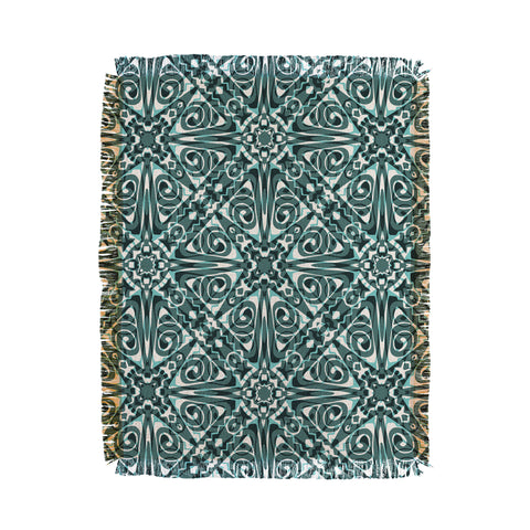 Wagner Campelo TIZNIT Green Throw Blanket