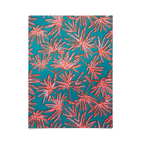 Wagner Campelo TROPIC PALMS BLUE Poster