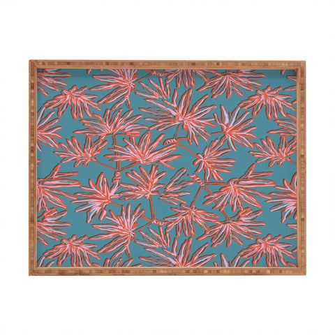 Wagner Campelo TROPIC PALMS BLUE Rectangular Tray