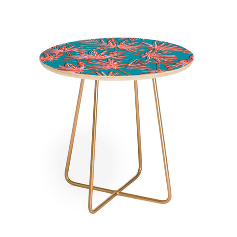 Wagner Campelo TROPIC PALMS BLUE Round Side Table