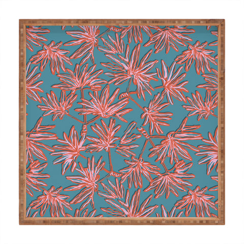 Wagner Campelo TROPIC PALMS BLUE Square Tray