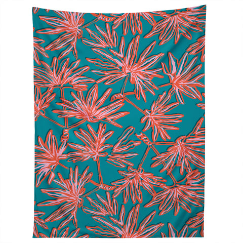 Wagner Campelo TROPIC PALMS BLUE Tapestry