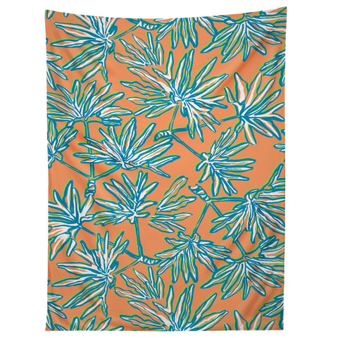 Wagner Campelo TROPIC PALMS ORANGE Tapestry