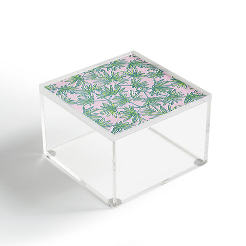 Wagner Campelo TROPIC PALMS ROSE Acrylic Box