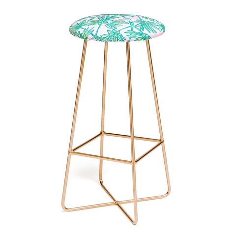 Wagner Campelo TROPIC PALMS ROSE Bar Stool
