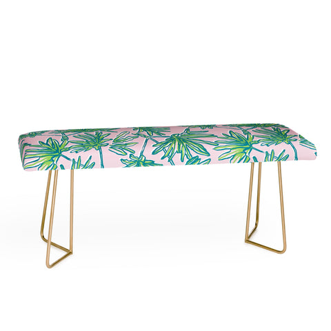 Wagner Campelo TROPIC PALMS ROSE Bench