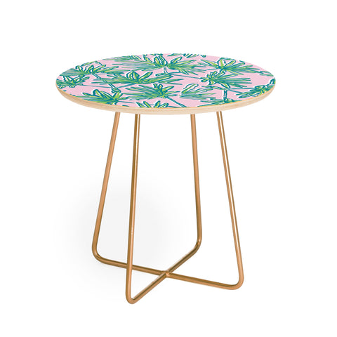 Wagner Campelo TROPIC PALMS ROSE Round Side Table