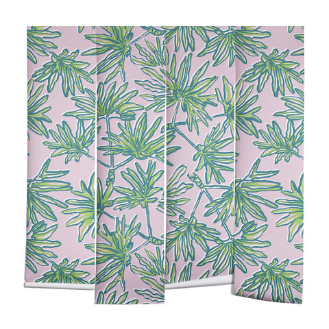 Wagner Campelo TROPIC PALMS ROSE Wall Mural
