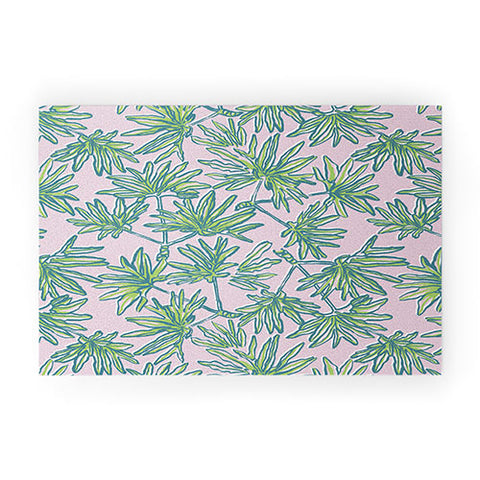 Wagner Campelo TROPIC PALMS ROSE Welcome Mat